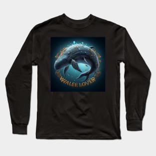 Beautiful Whale art for whale lovers Long Sleeve T-Shirt